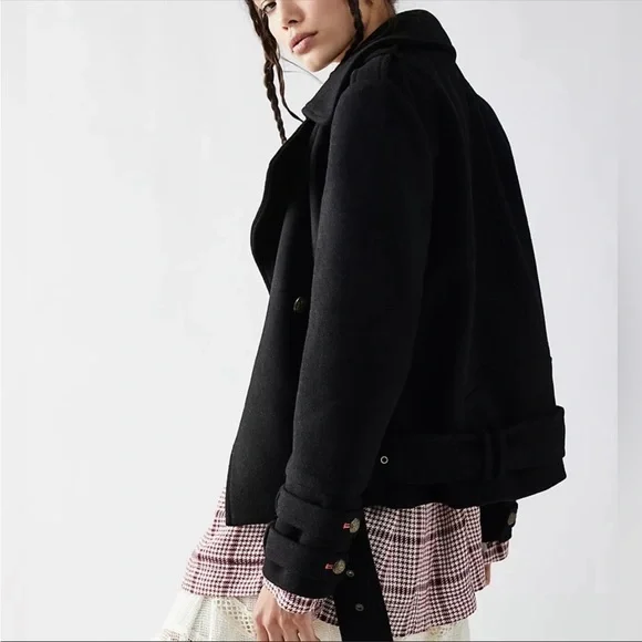 New🌟Free People Cecelia Peacoat - Classic Black-S